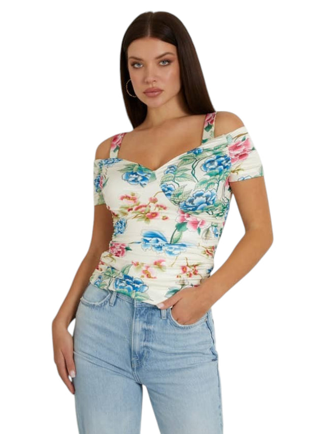Image for Women's Printed Top,White