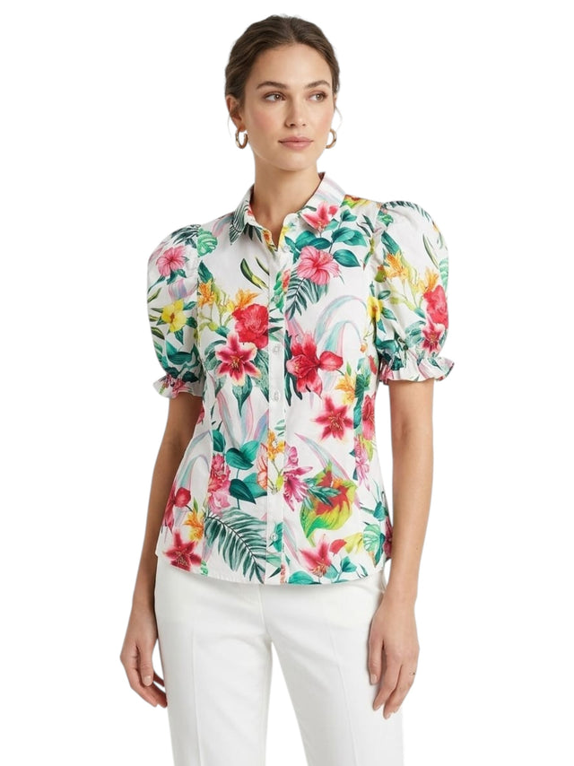 Image for Women's Floral Printed Dress-Shirt,Multi