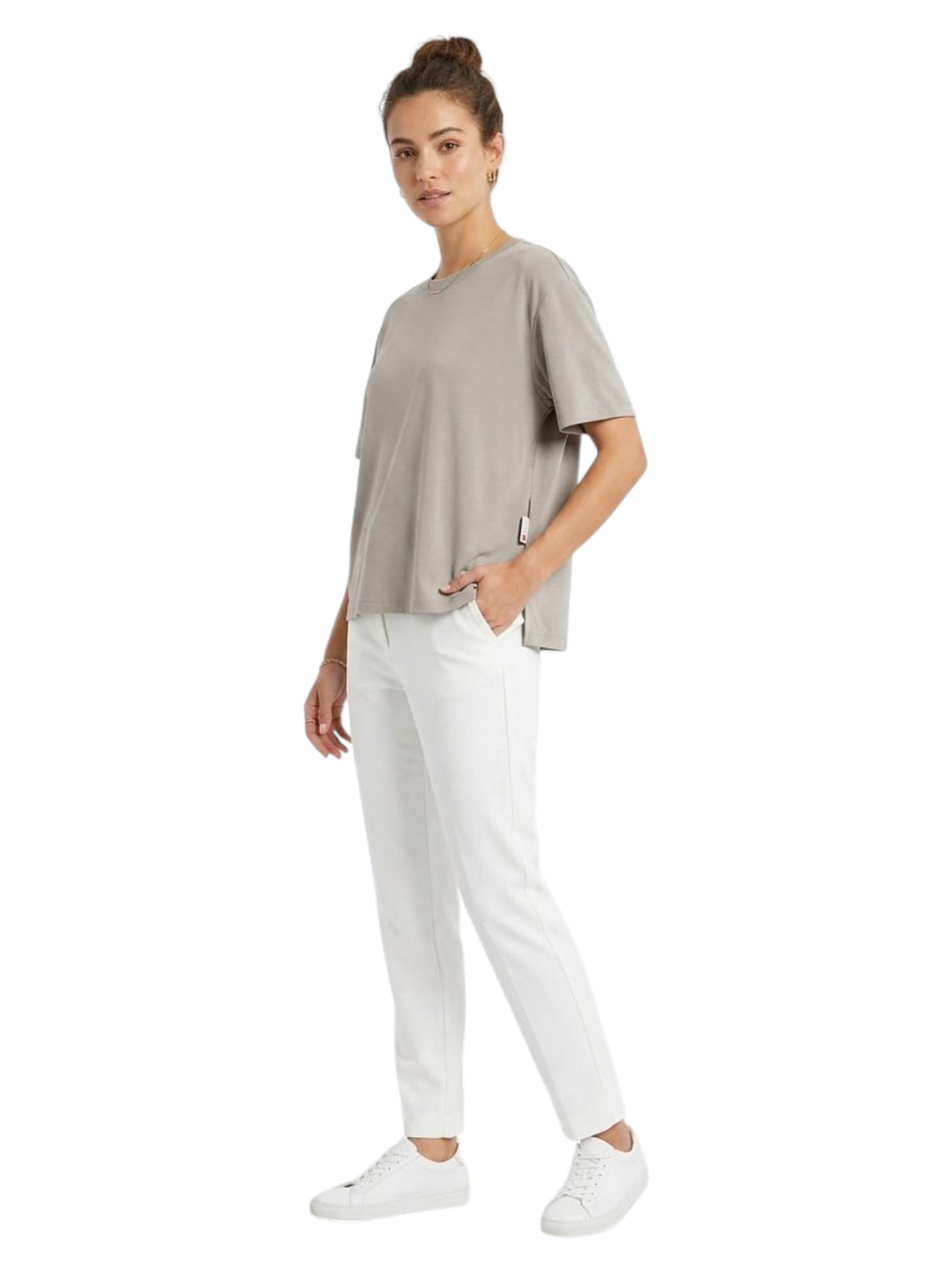 Image for Women's Plain Top,Light Grey