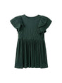 Image for Kids Girl's Ribbed Dress,Dark Green