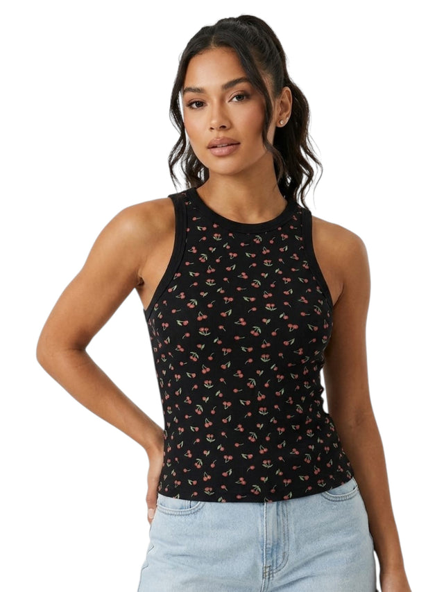 Image for Women's Printed Top,Black