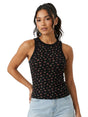 Image for Women's Printed Top,Black