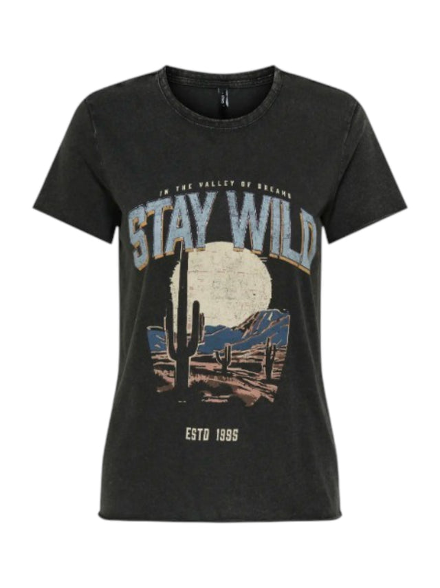 Image for Women's Printed Top,Black