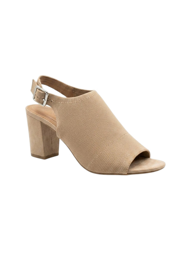 Image for Women's Textured Heeled Shoes,Beige