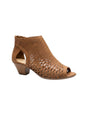 Image for Women's Textured Heeled Shoes,Brown