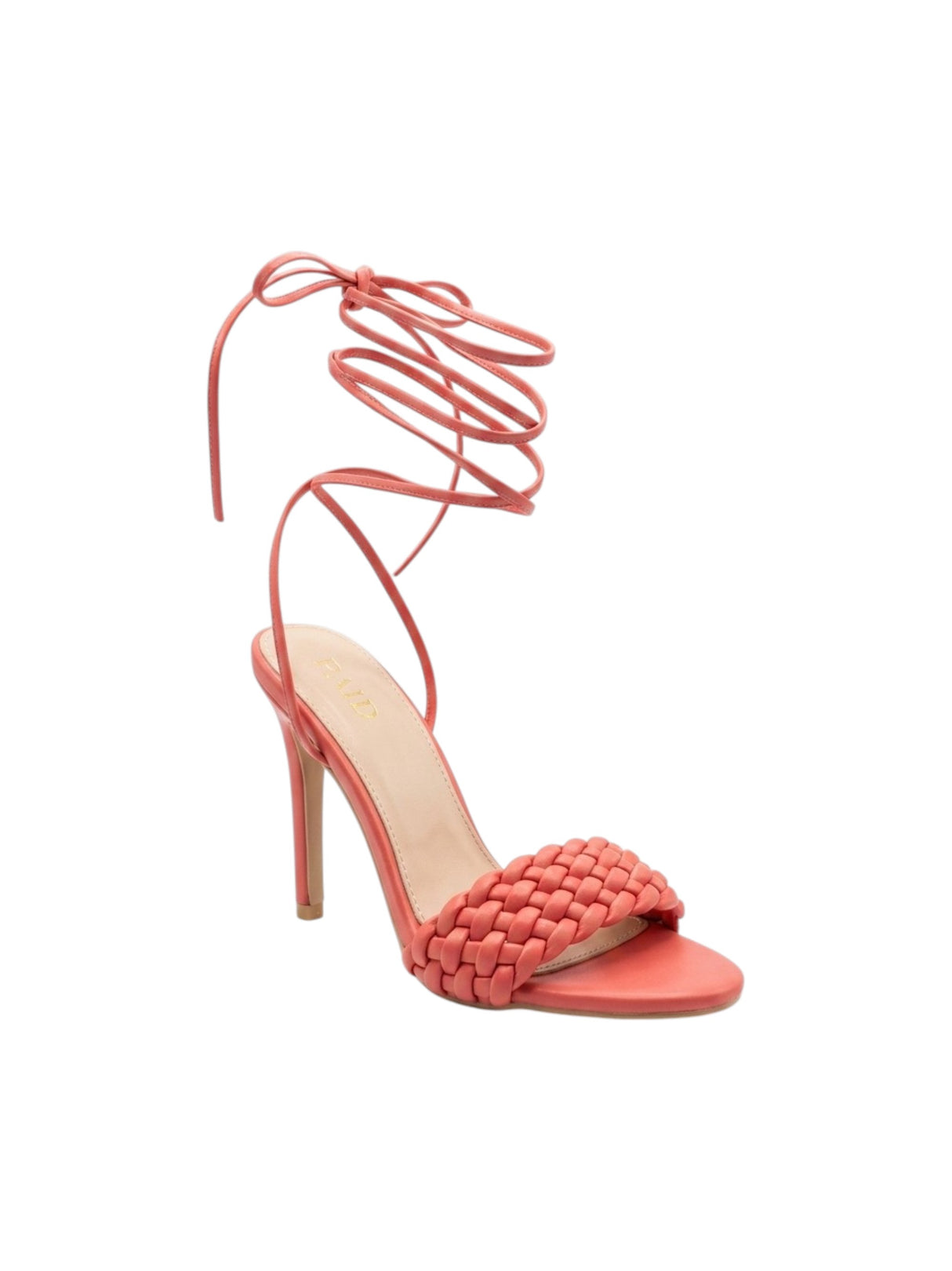 Image for Women's Braided Heeled Shoes,Pink