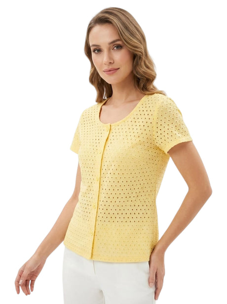 Image for Women's Textured Top,Yellow