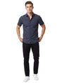 Image for Men's Printed Dress Shirt,Navy
