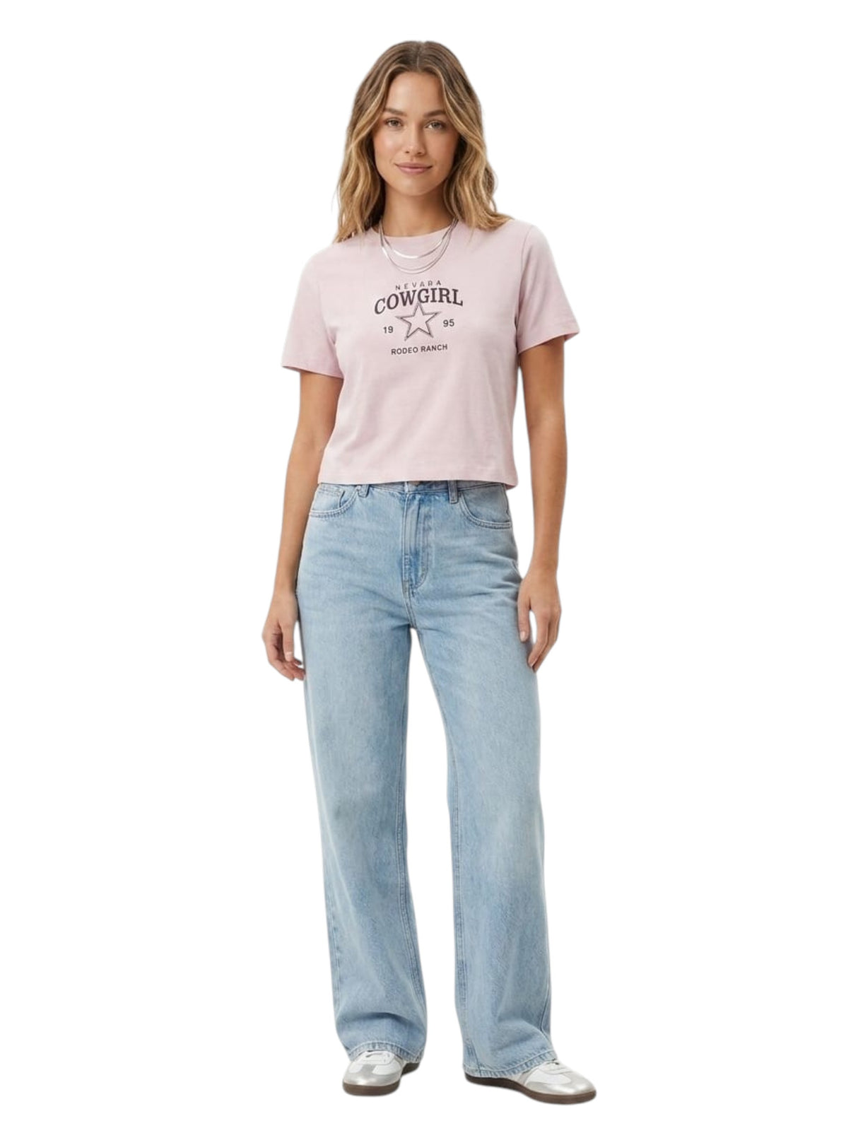 Image for Women's Printed Top,Nude Pink
