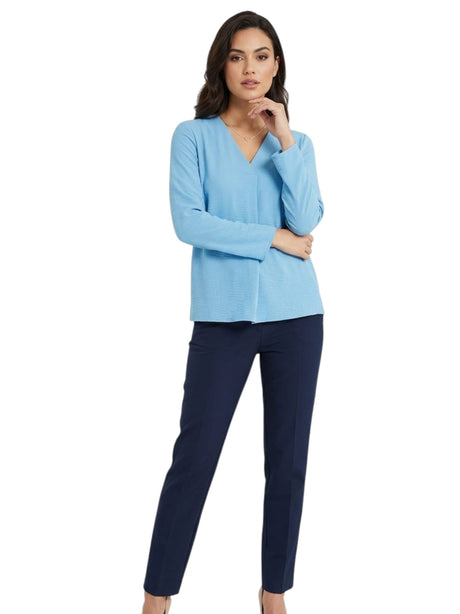 Image for Women's Plain Solid Top,Light Blue