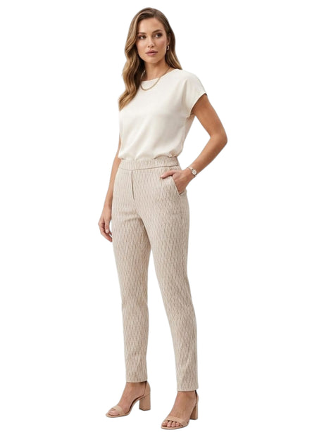 Image for Women's Printed Classic Pant,Beige/White
