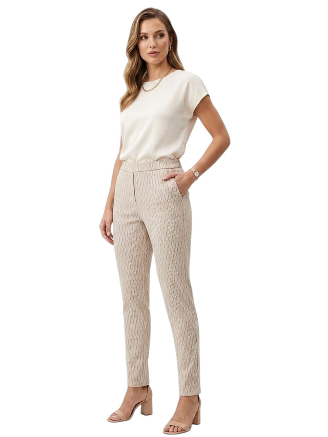 Image for Women's Printed Classic Pant,Beige/White