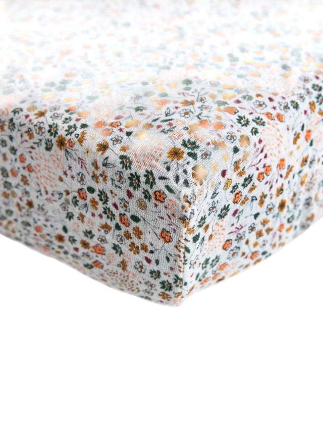 Image for Cotton Muslin Crib Fitted Sheet