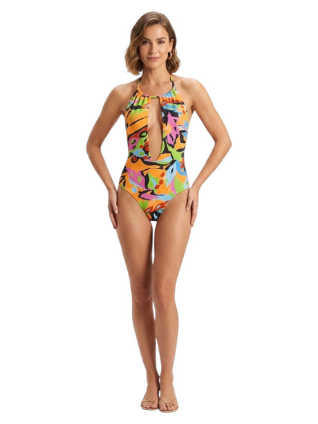 Image for Women's Printed One Pieces Swimsuit,Multi