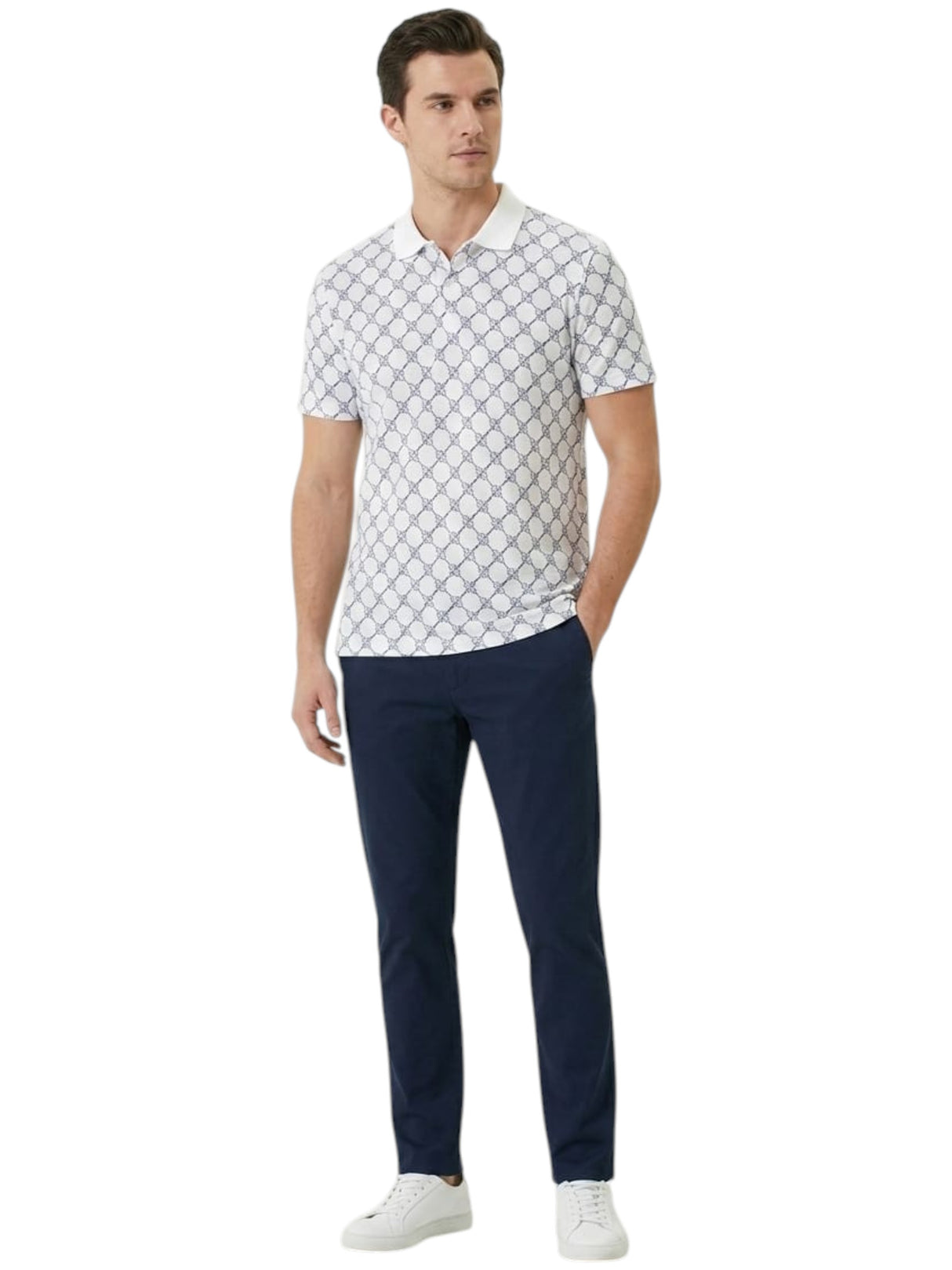 Image for Men's Printed Top,White