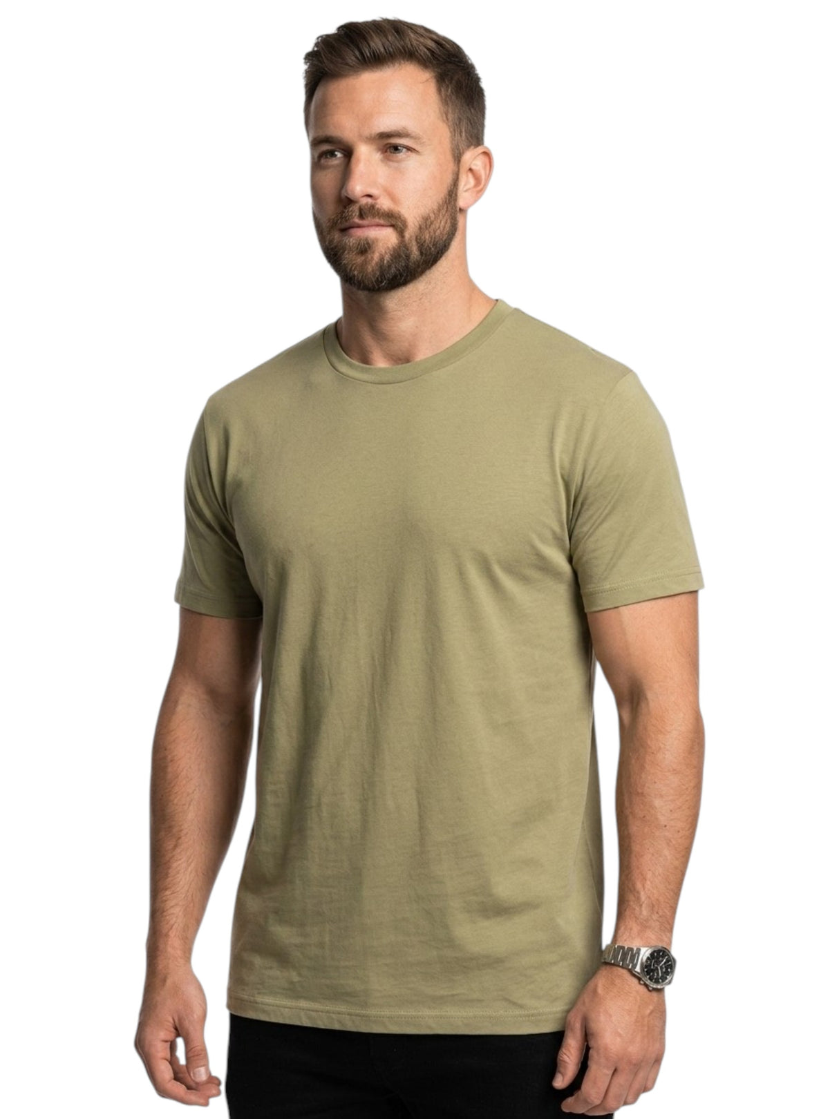Image for Men's Plain Top,Light Olive