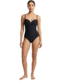 Image for Women's Plain Sloid One Pieces Swimsuit,Black
