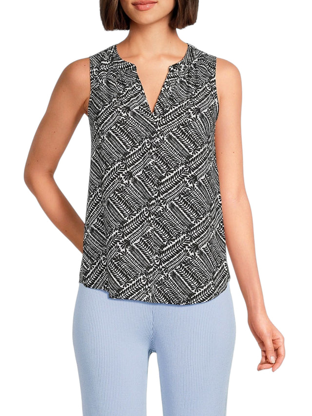 Image for Women's Printed Top,Black/White