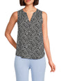 Image for Women's Printed Top,Black/White
