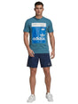 Image for Men's Printed Top,Dusty Blue