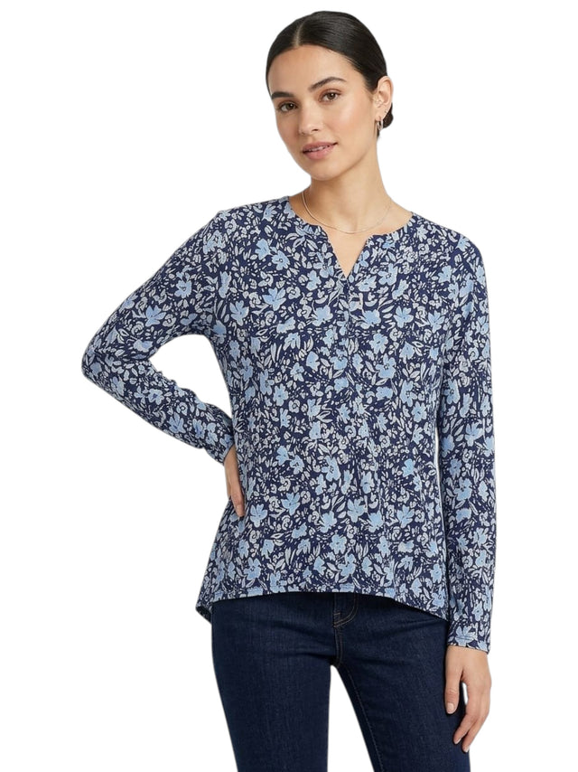 Image for Women's Printed Top,Navy