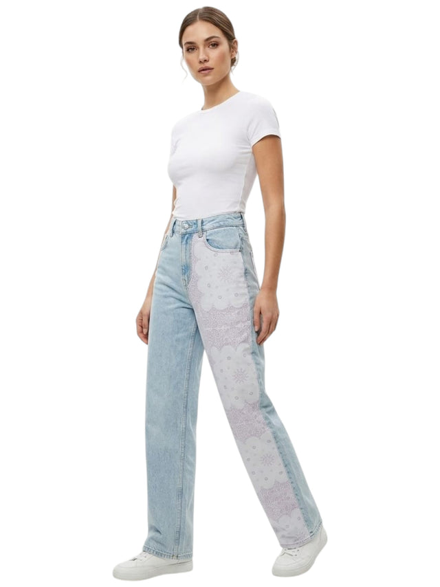 Image for Women's Graphic Printed Jeans,Blue