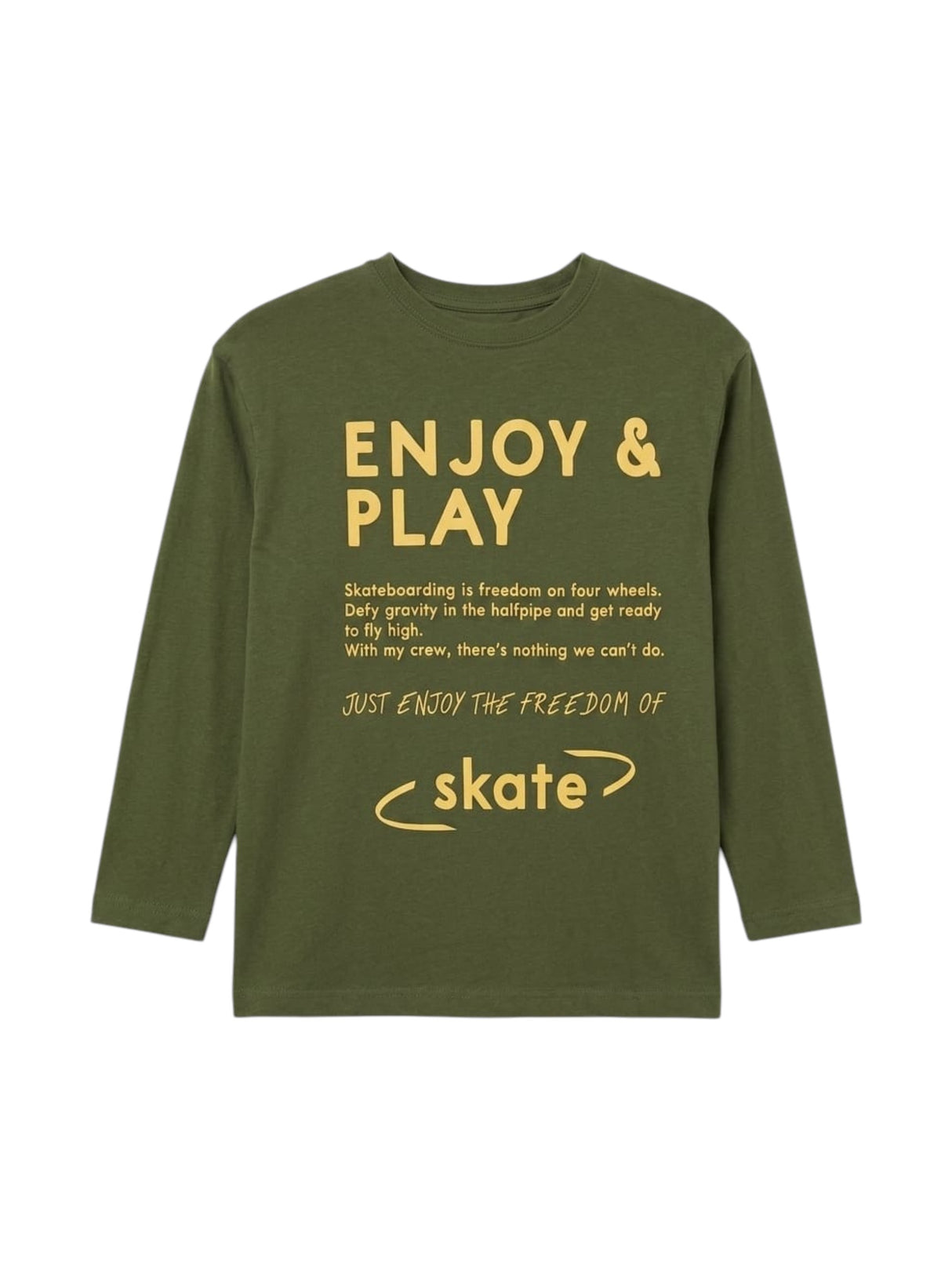 Image for Kids Boy's Printed Top,Olive