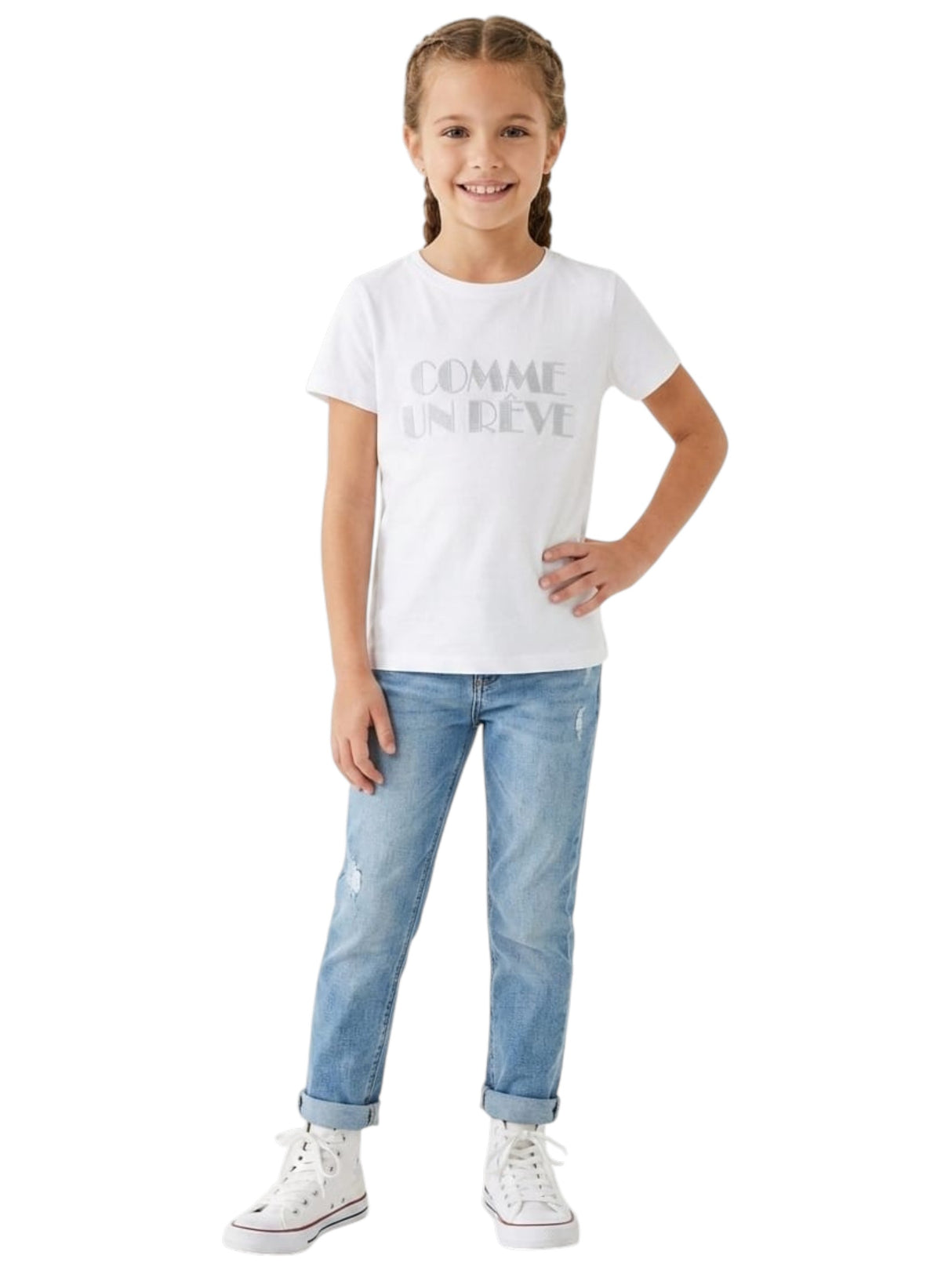 Image for Kids Girl's Printed Top,White