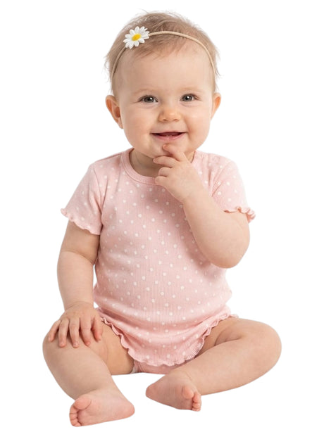 Image for Kids Girl's Dotted Top,Light Peach