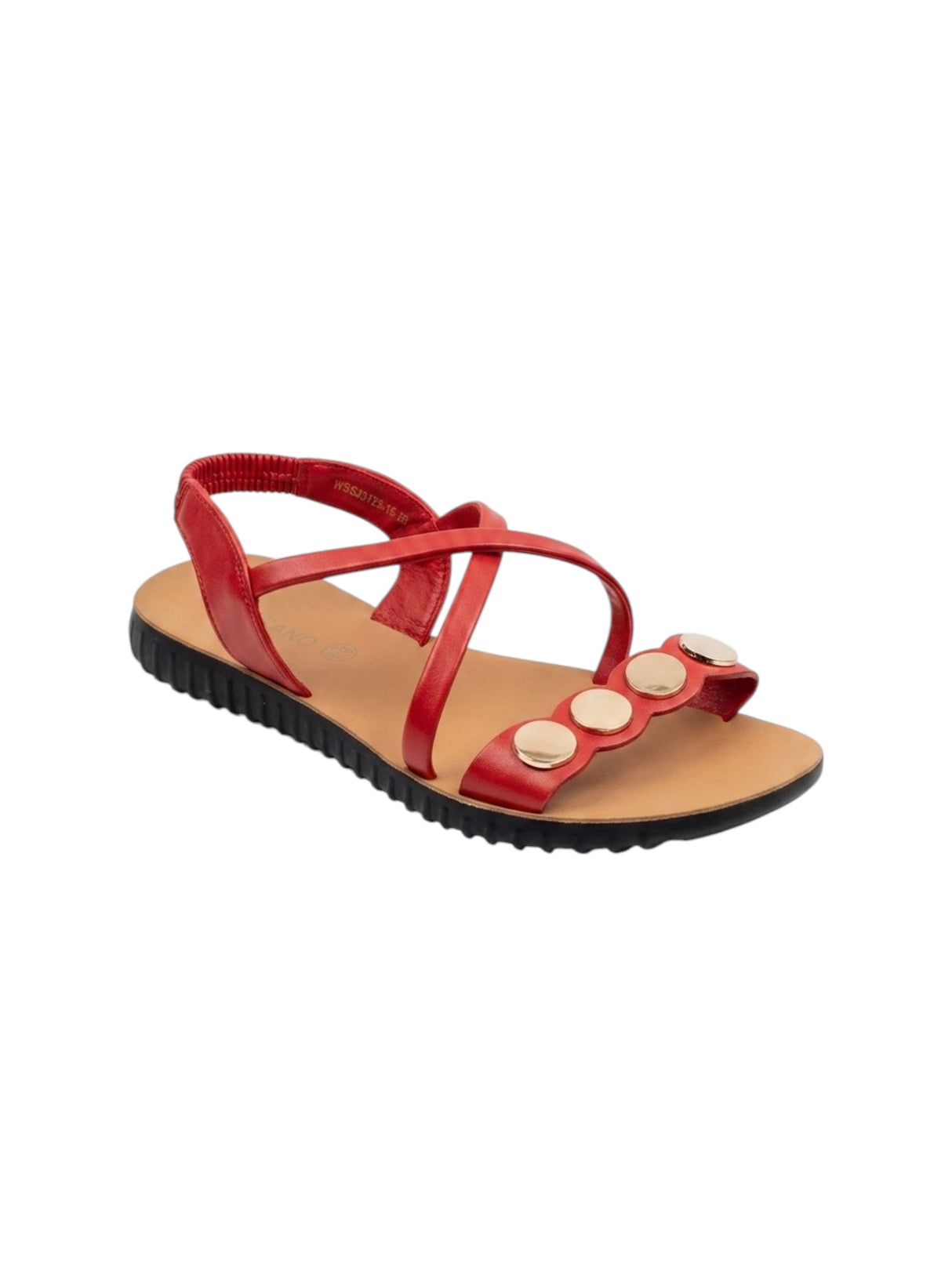 Image for Women's Ribbed Sandals,Red