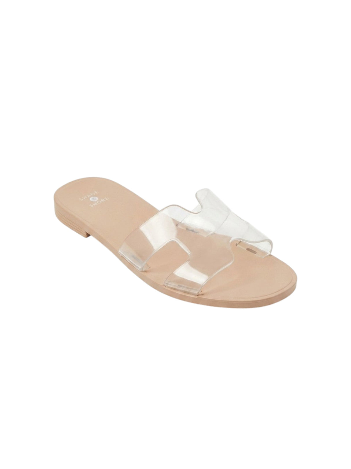 Image for Women's Plain Transparent Slippers,Transparent/Beige