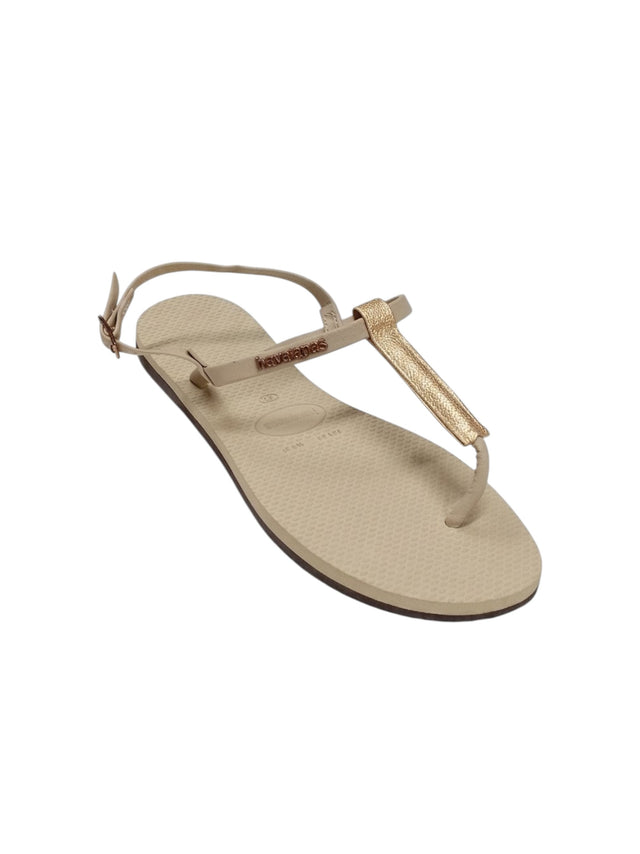 Image for Women's Plain Solid Sandals,Beige