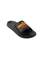 Image for Men's Logo Patched Slippers,Black