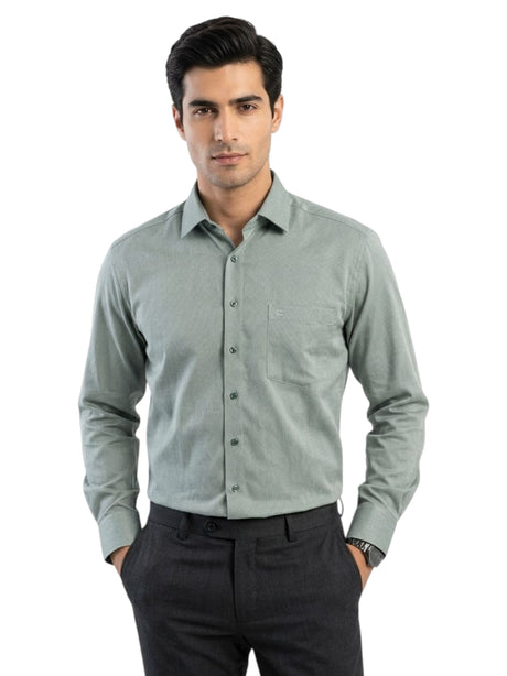 Image for Men's Textured Dress Shirt,Mint