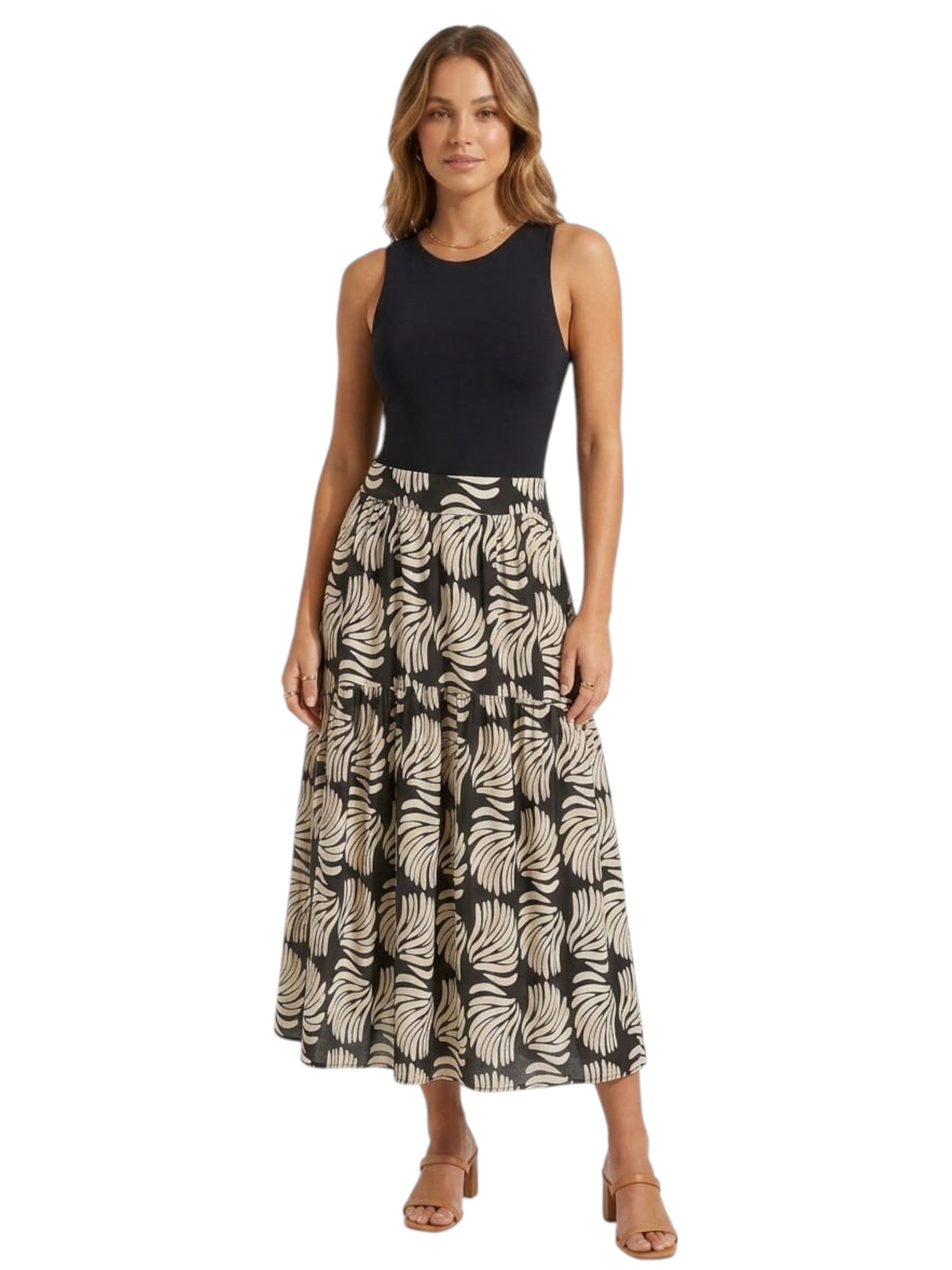 Image for Women's Printed Skirt,Black