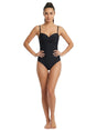 Image for Women's Plain Sloid One Pieces Swimsuit,Black
