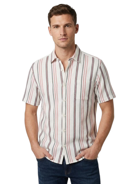 Image for Men's Textured Dress Shirt,Light Beige