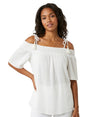Image for Women's textured Top,White