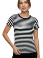 Image for Women's Stripped Top,White/Black