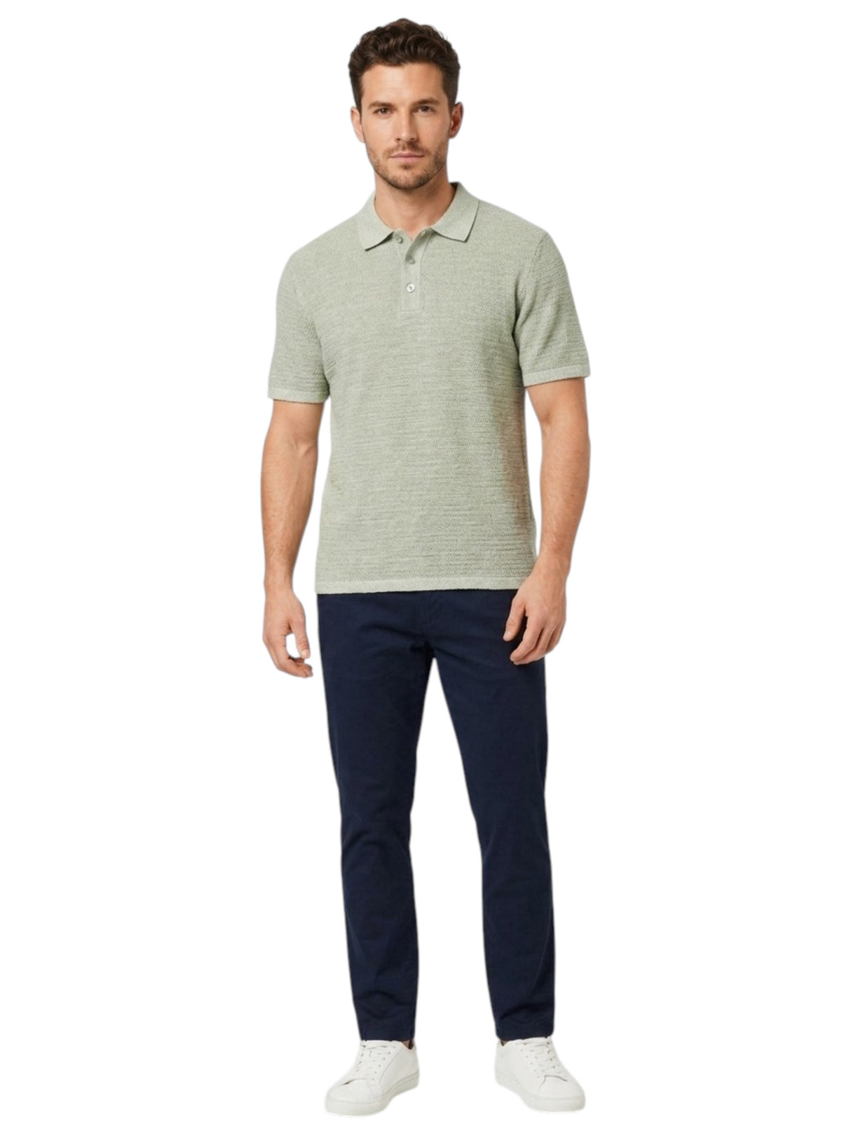 Image for Men's Textured Top,Mint Green