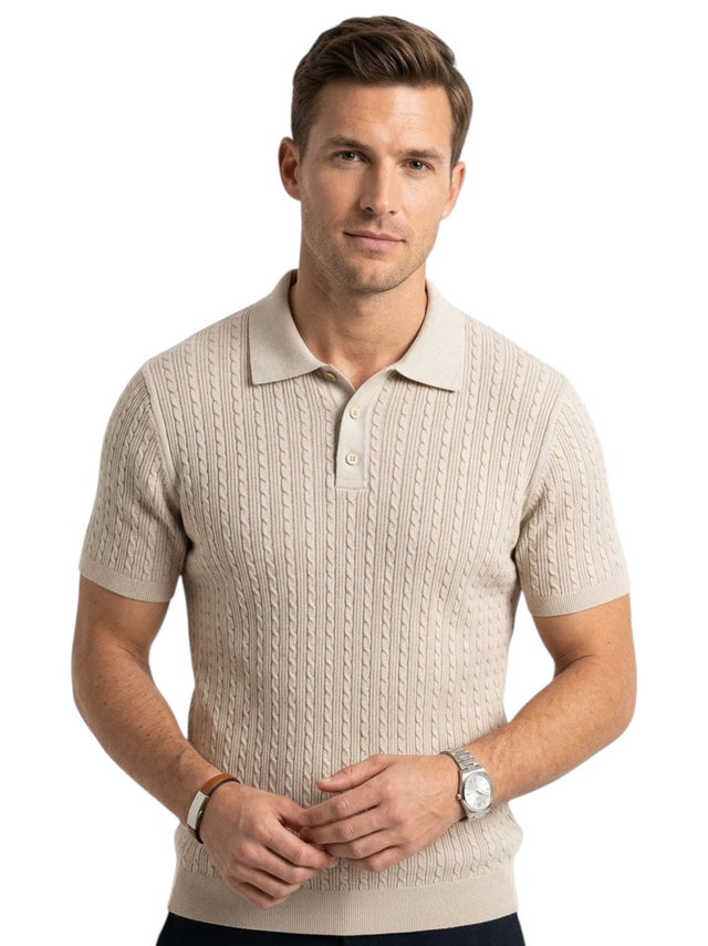 Image for Men's Textured Top,Beige