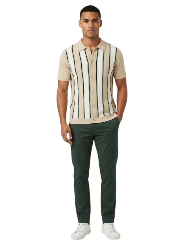 Image for Men's Stripped Dress-Shirt,Beige