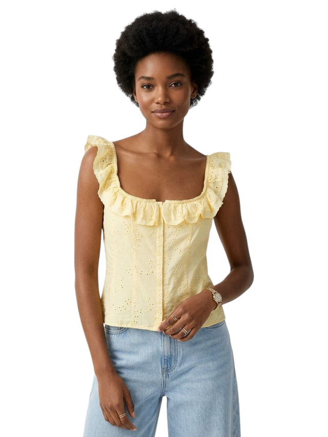 Image for Women's Textured Top,Yellow