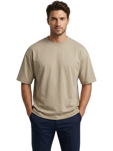 Image for Men's Plain Top,Beige