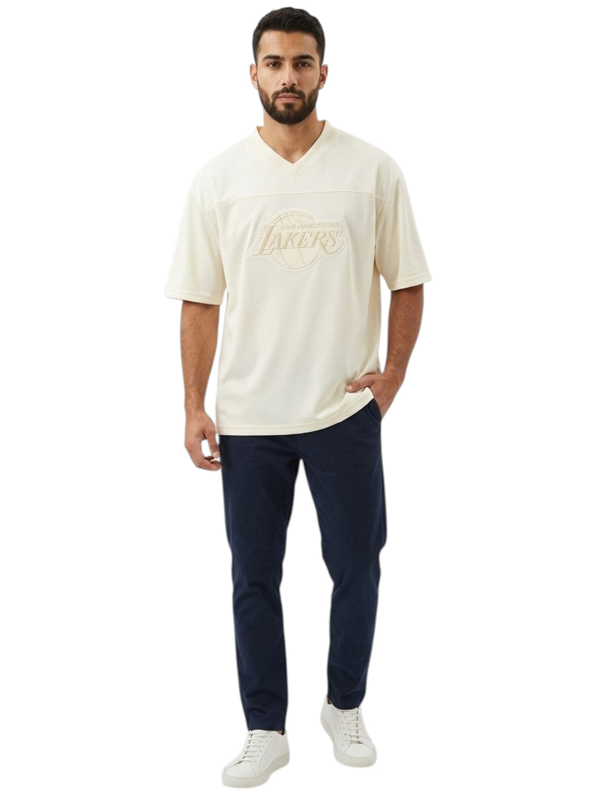 Image for Men's Textured Top,Beige