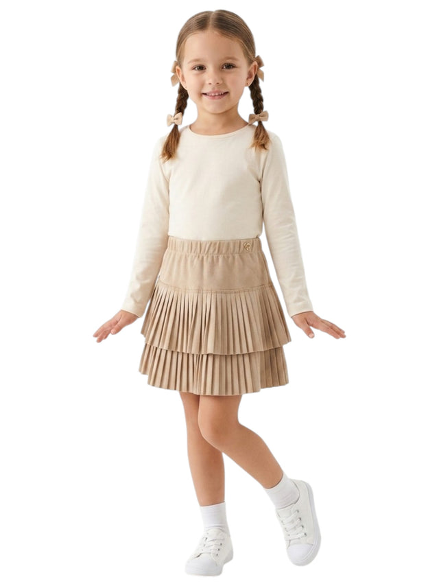 Image for Kids Girl's Textured Skirt,Beige