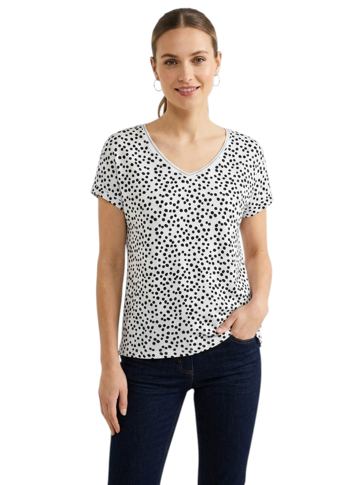 Image for Women's Printed Top,White