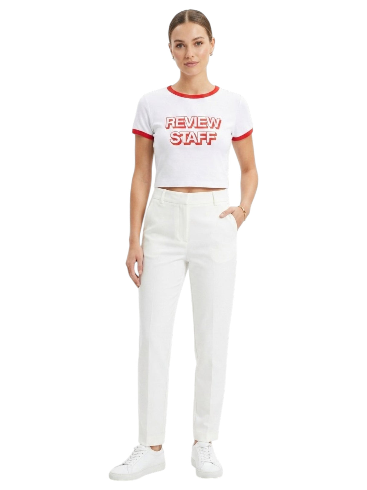 Image for Women's Printed Top,White