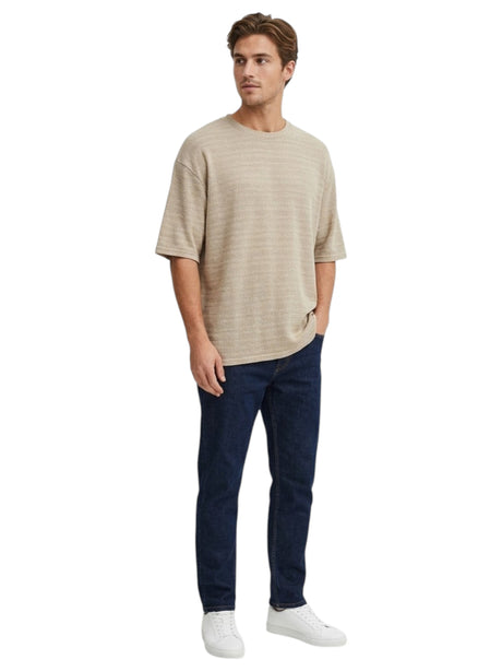 Image for Men's Textured Top,Beige