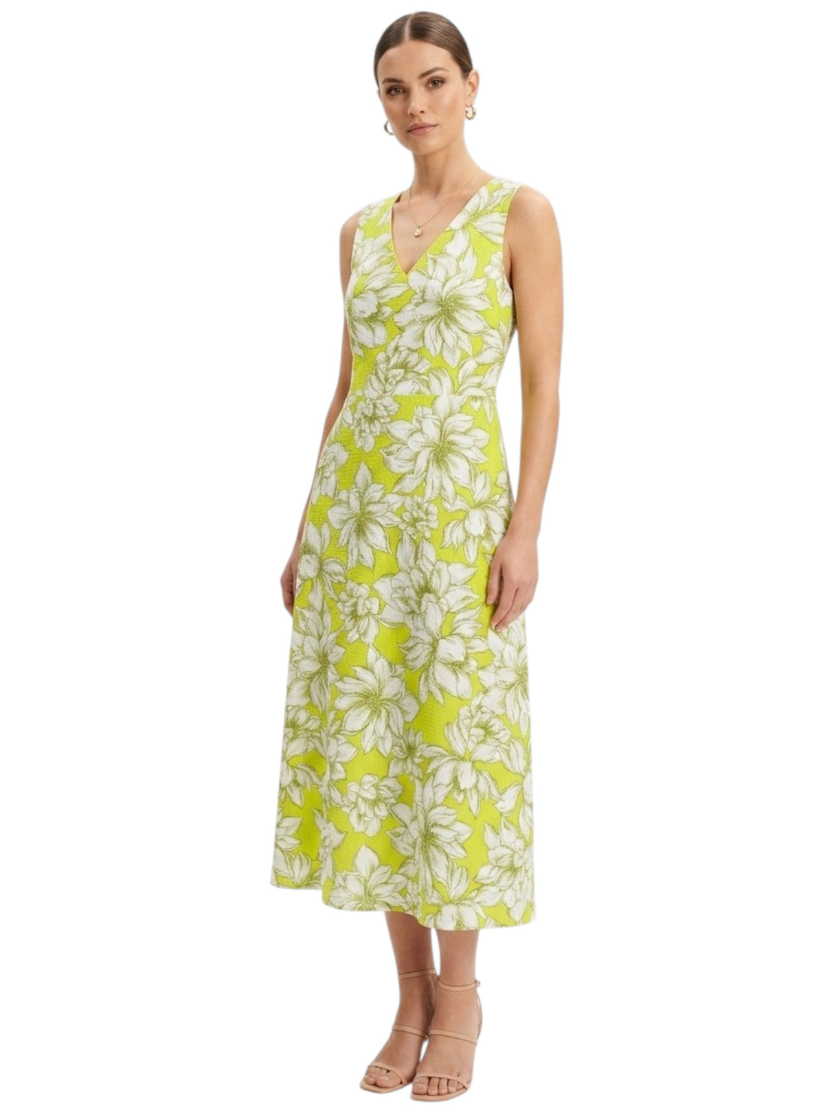 Image for Women's Floral Printed Dress,Light Green